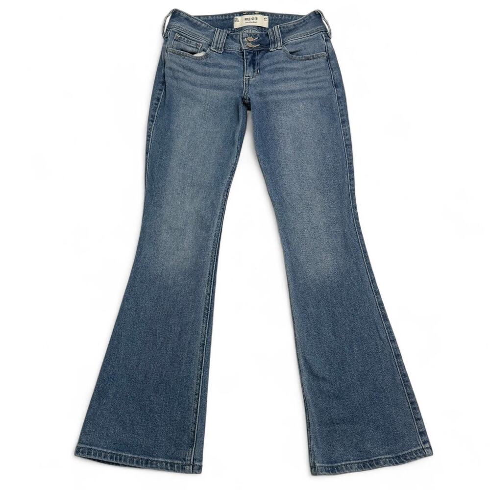 Hollister Low Rise Boot - Flare Jeans cute pockets super LowRise size 00 (24)